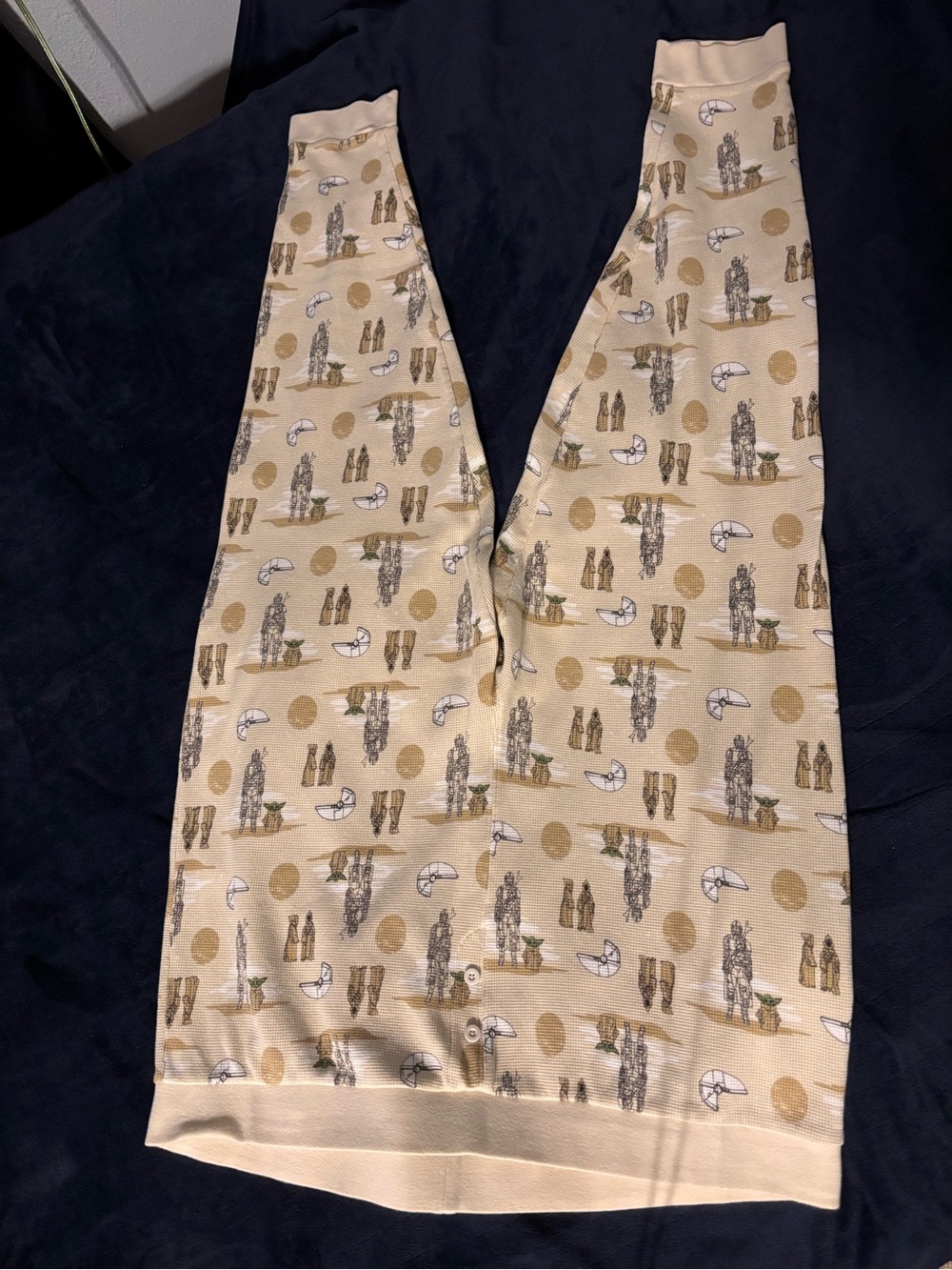 Disney Beige Star Wars  Mandalorian Patterned Leggings New 5x